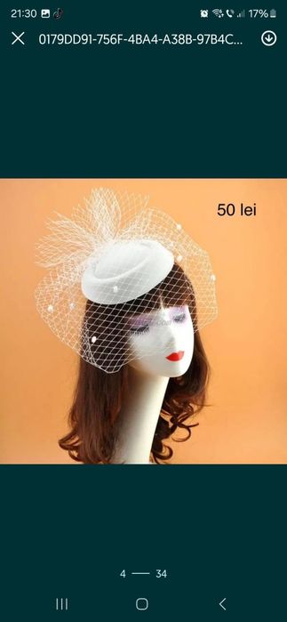 Voaletă albă elegantă