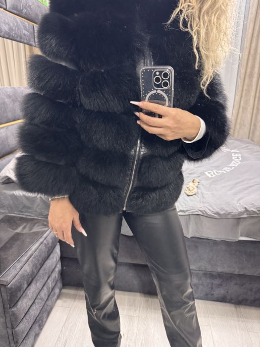 haina blana vulpe naturala