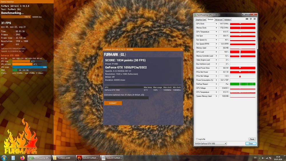 PC Intel I5 3470, 8GB RAM, GTX 1050 OC