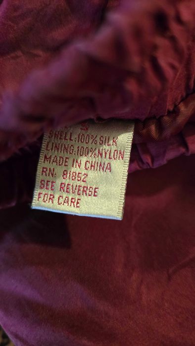 Pantaloni lungi dama, 100% matase, captusiti, grena, masura S