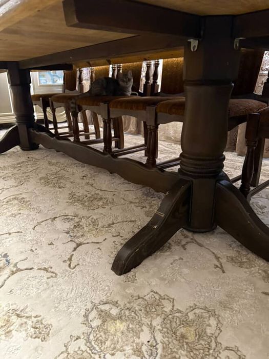 Большой стол и 12 шт стульев