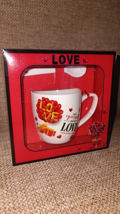 Ceașcă cafea LOVE +linguriță