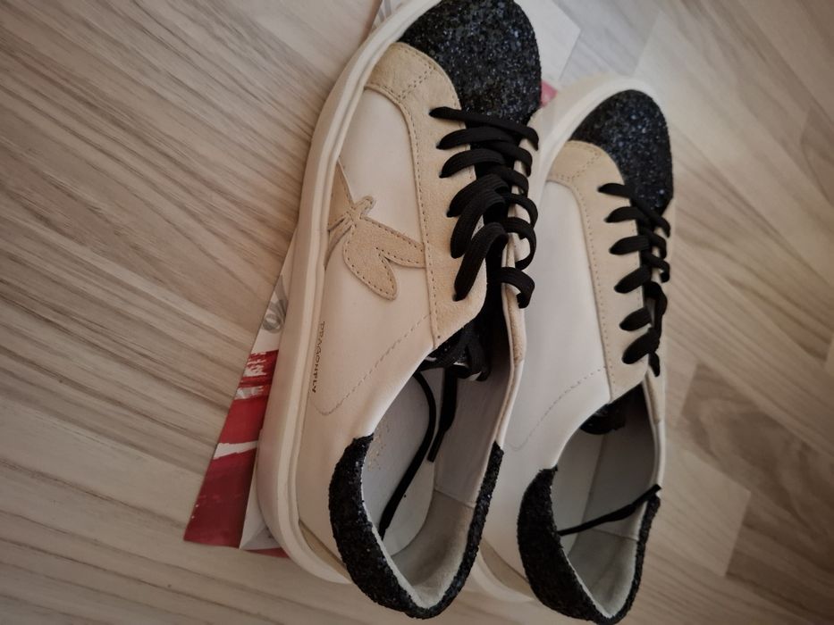 Кецове с брокат Dragonfly,естествена кожа, нови