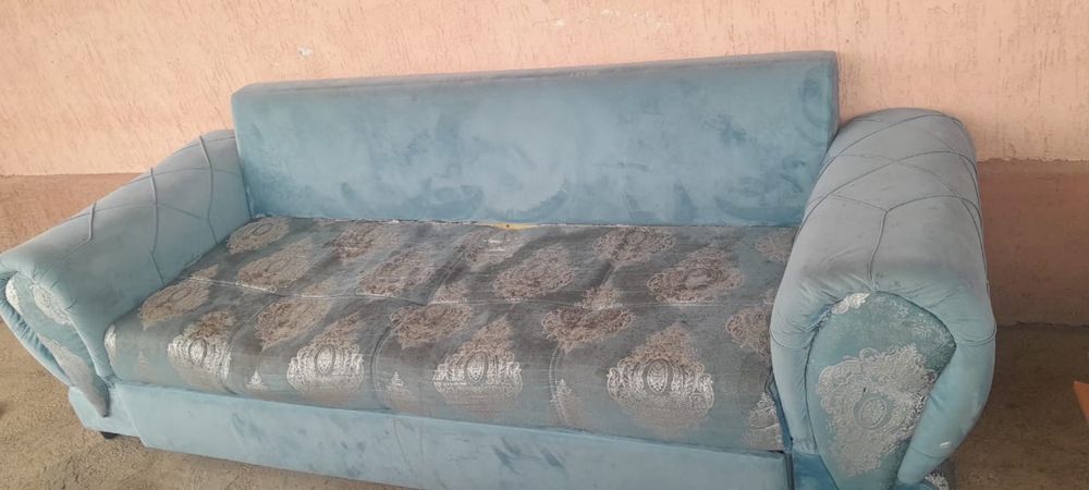 Диван кресло синего цвета