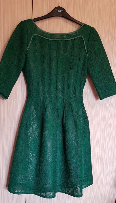 Rochie ocazie, dantela, verde, mar 38