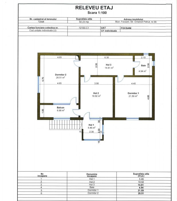 Imobil P+1 și 562 mp în municipiul Focșani