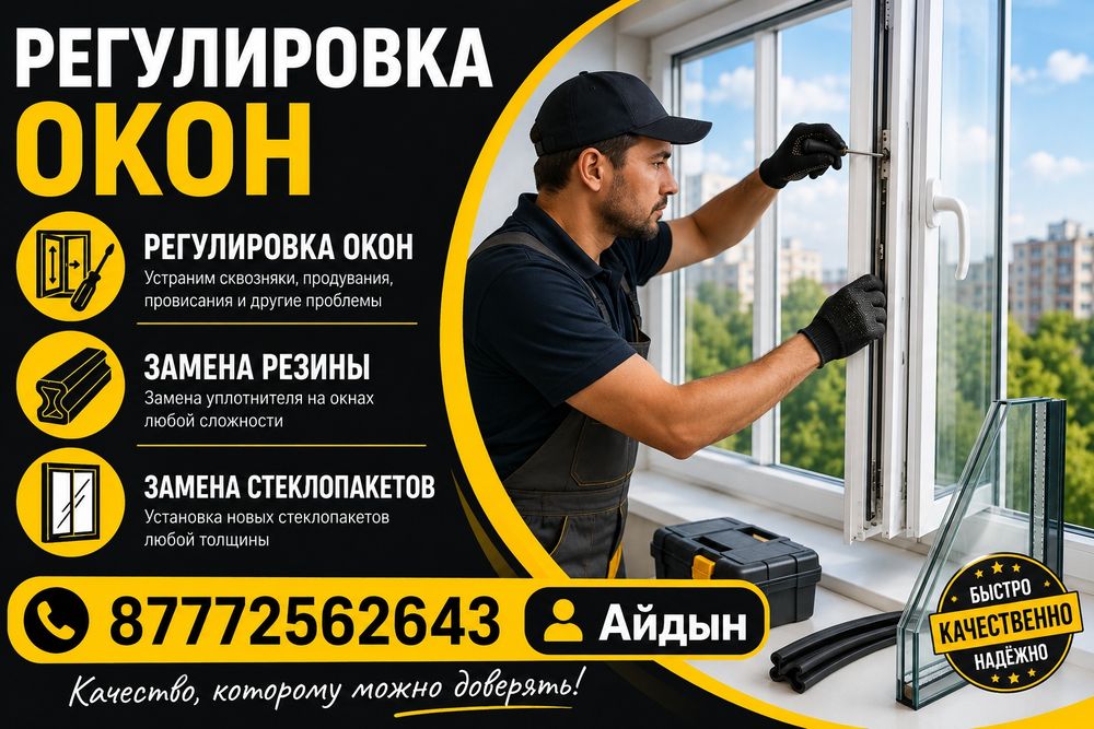 Ремонт окон . Регулировка окон