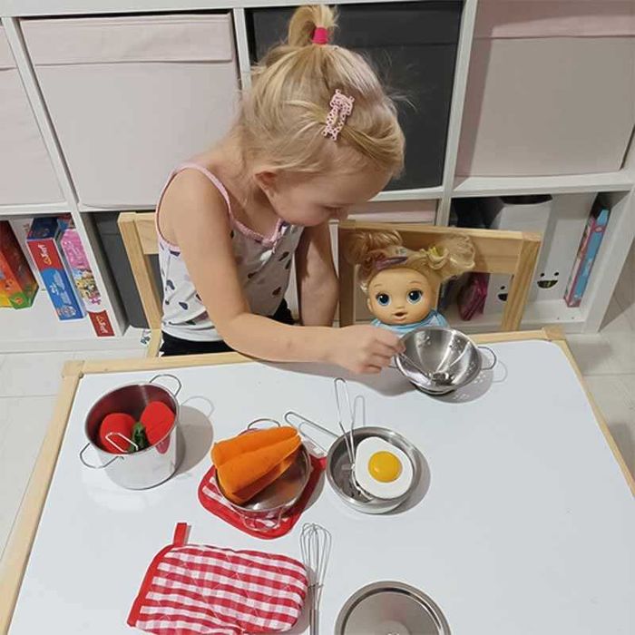 Детски метален комплект за готвене с раница – 13 части