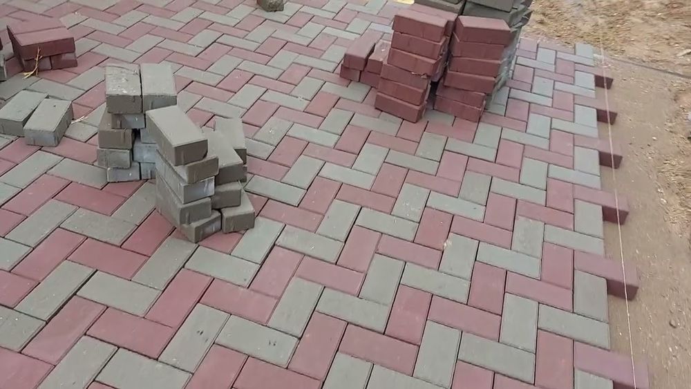 Укладка брусчатки. Тротуарная плитка