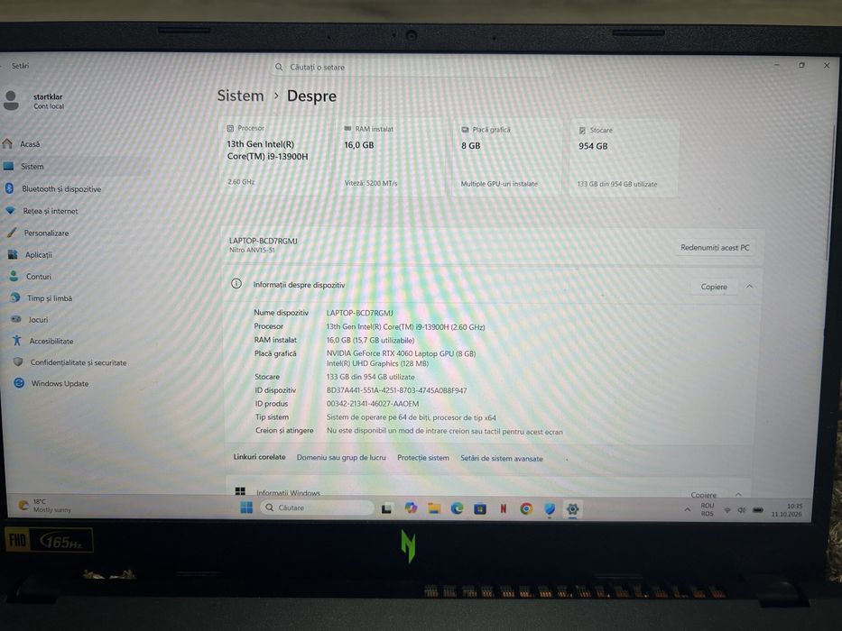 Laptop Acer Nitro