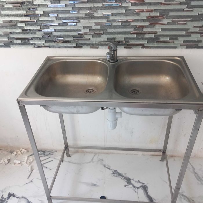 Vand chiuveta cu 2 cuve inox