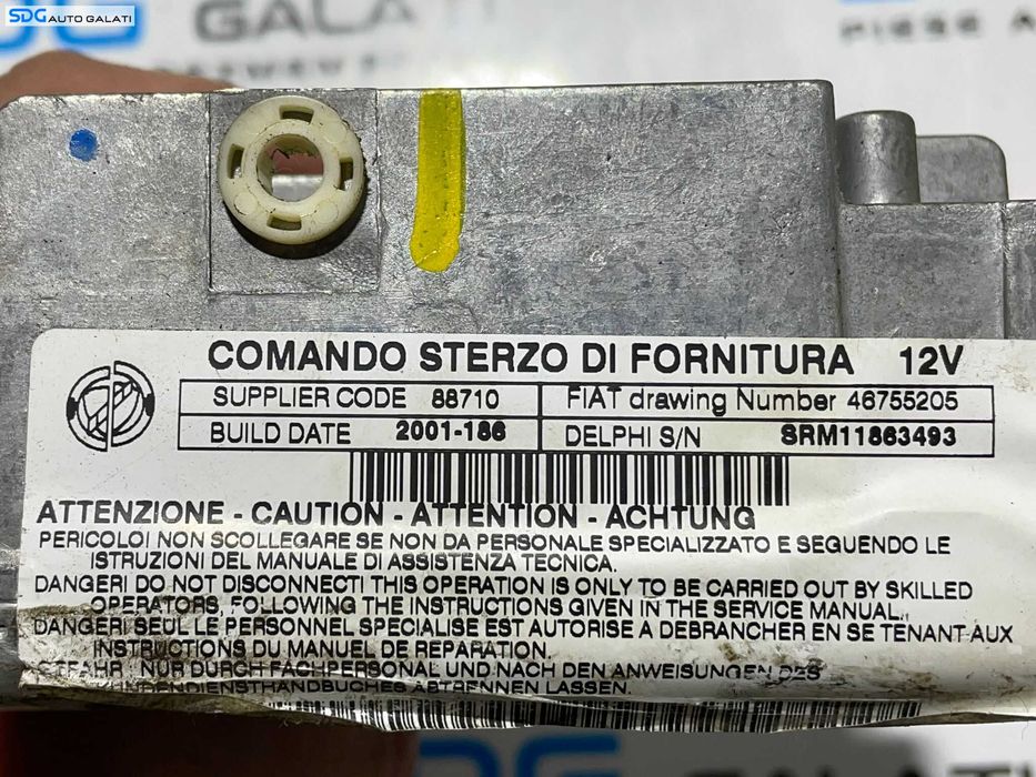 Unitate Modul ECU Calculator Ax Coloana Volan Fiat Punto 1998 - 2012 Cod 09381199 26076971 26078330 [L2829]
