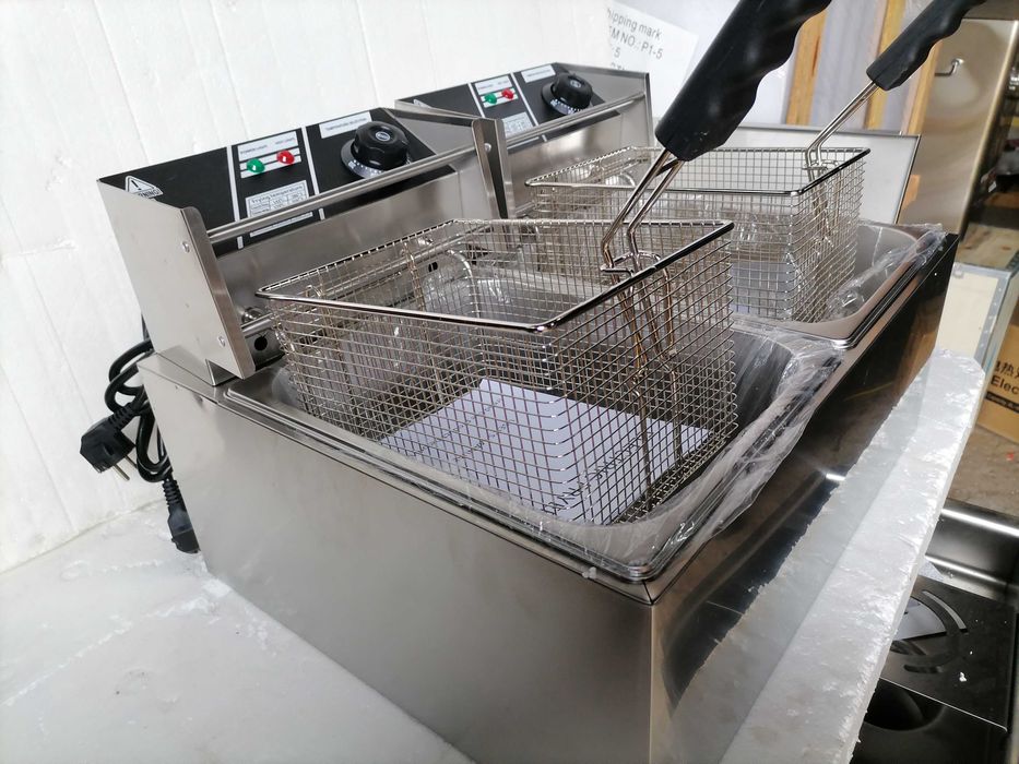 Фритюрник Професионален Електрически 8л., 8+8л. фритюрник