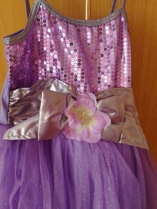 Rochie mov prințesa fetițe Halloween carnaval mărimea 4-6 ani noua