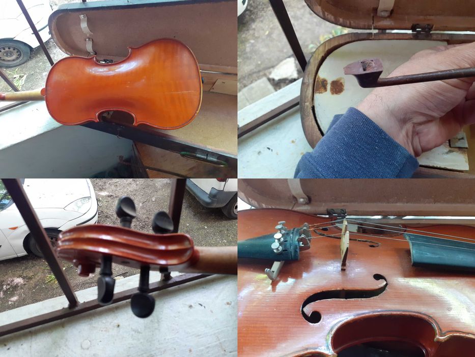 Стара цигулка Страдивариус Stradivarius 1717 с дървена кутия
