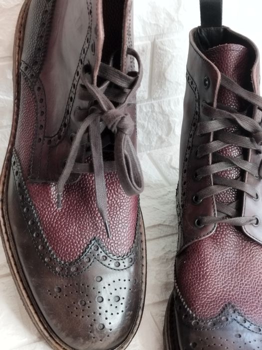 Rolando Sturlini Brogue, италиански ръчно изработени обувки, боти.кожа