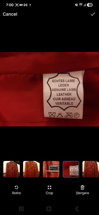 Haină de piele mărimea L
