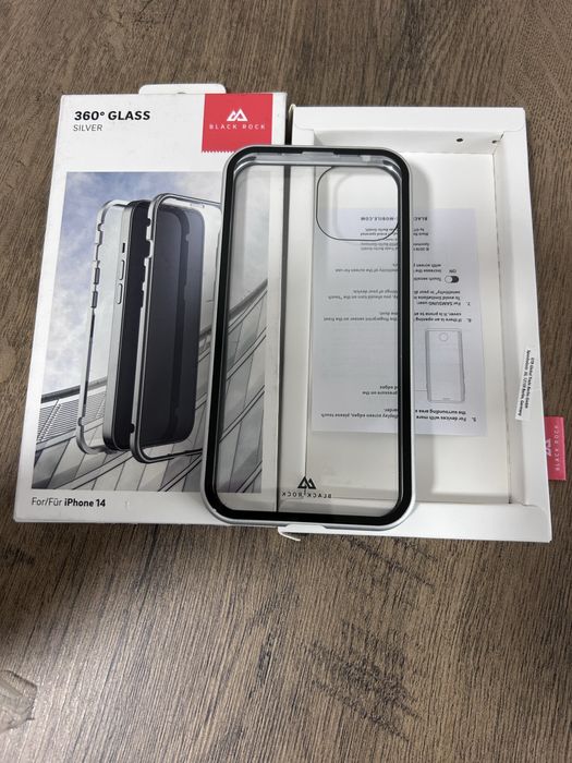 Husa iphone 14 sticla securizata Black Rock