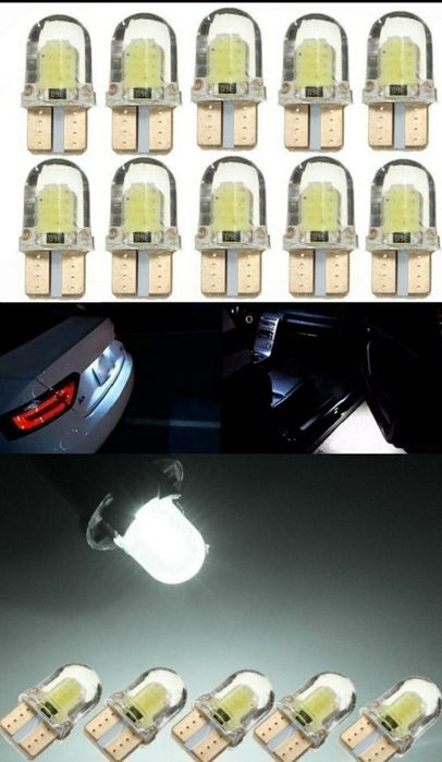 Bec auto tip LED T10 canbus, lumina alba (pozitie, plafoniera, numar e