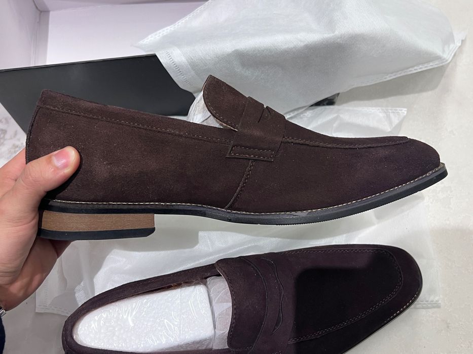 Замшевые лоферы мужские, (45 размер)