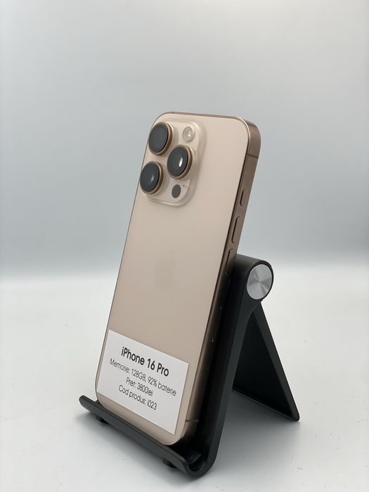 iPhone 16 Pro - 128GB, 92% baterie, 1 an garantie