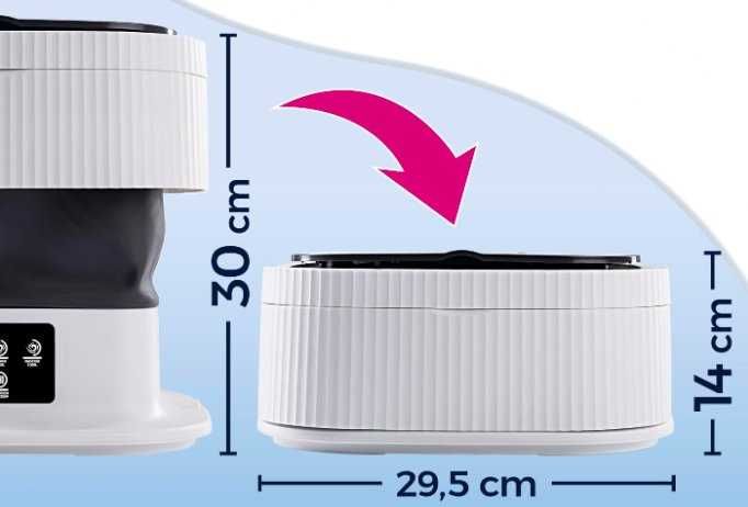 сгъваема мини къмпинг студентска пералня 12V 18W 9L
