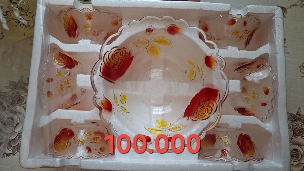 Цены от 60.000.Ваза,набор вазочек, набор фужеров, для сахара,варенья