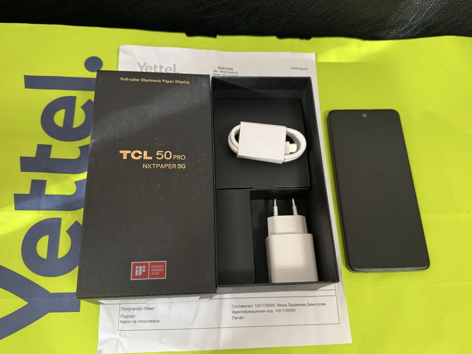 ***ЧИСТО НОВ 512GB TCL 50 PRO NXTPAPER 5G Yettel Гаранция до 2028 г.