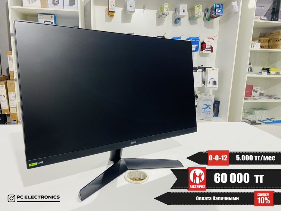 Рассрочка! LG UltraGear 24GS60F - 24’ дюйм/FullHD/IPS/180Hz/HDMI-DP