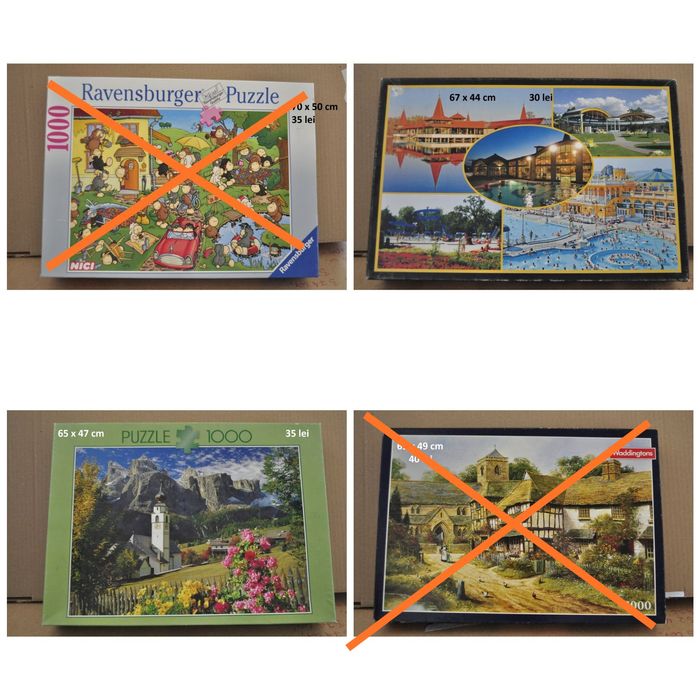 Puzzle 500, 1000, 1500 piese Ravensburg, Clementoni, Educa