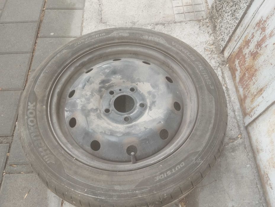 4 броя стоманени джанти с летни гуми 16" от Рено Лагуна