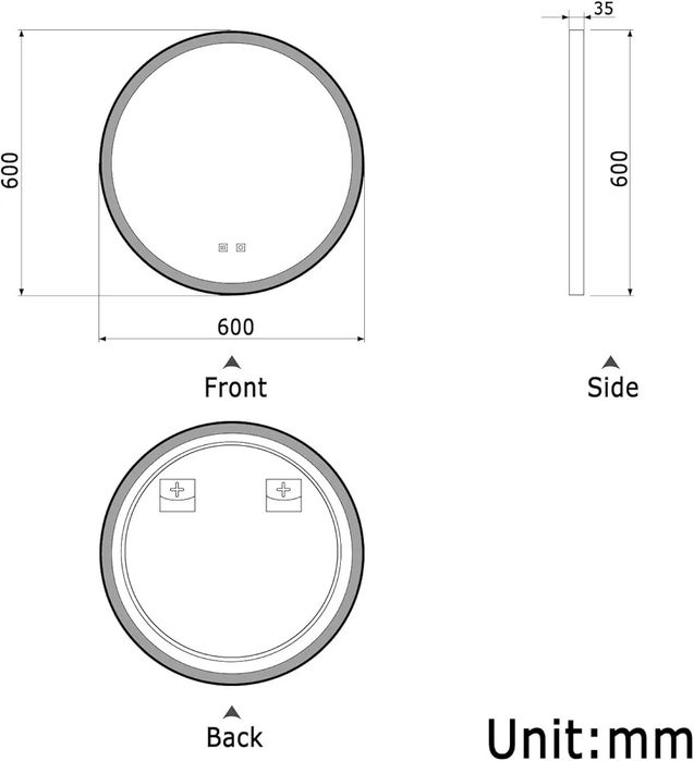 Голямо LED. Димируемо Огледало с функция за изпотяване