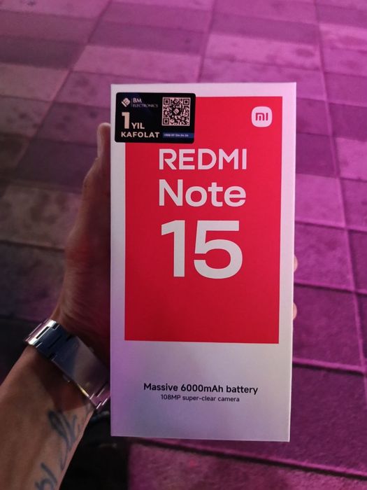 Redmi Not 15 8/256 Yengi Kar dok bor