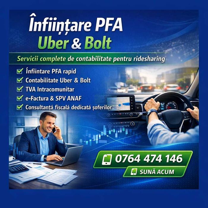 UBER - BOLT - Contabilitate - Înființare PFA