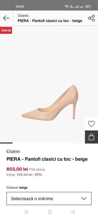 Pantofi Stiletto Guess noi, din piele naturala mărime 36