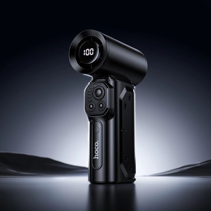 Hoco HX68 Turbo Jet Fan, 130000 RPM, мощный турбо-фен 8000mAh 3насадки