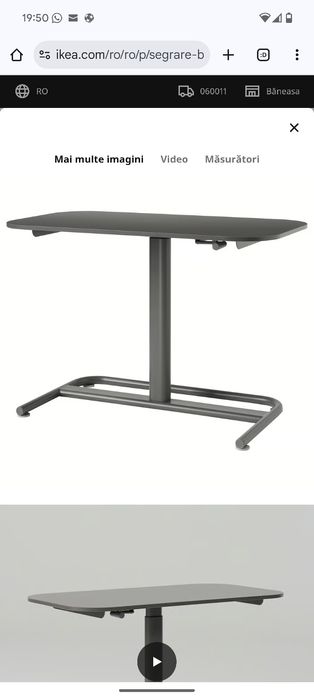 birou ajustabil inaltime ikea segrare