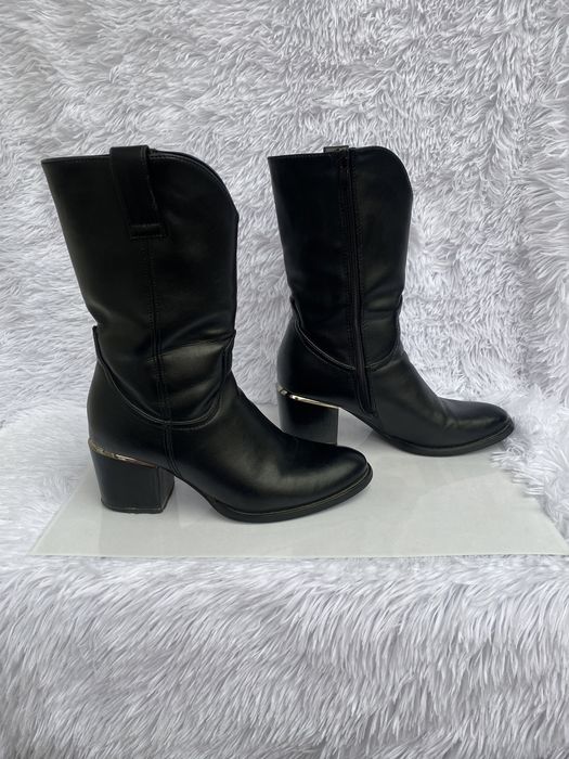 Cizme elegante scurte din piele ecologică 38