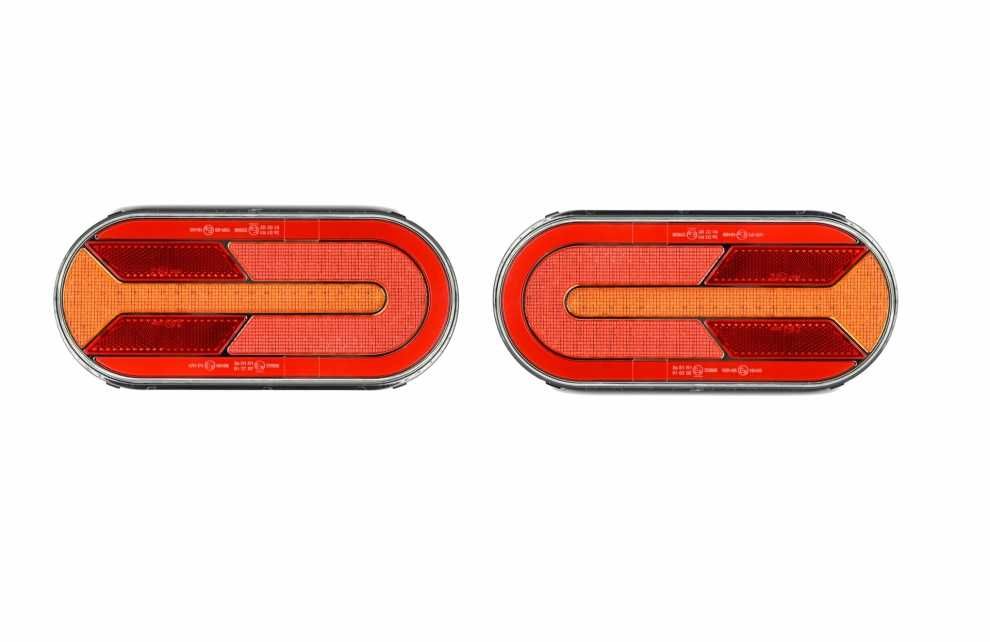 Комплект LED Стопове 25 см с динамичен мигач за ремарке бус каравана