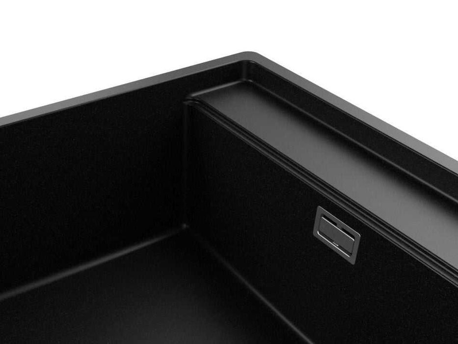 Черна кухненска мивка за вграждане под плот Берген 60 Low 560x530 мм