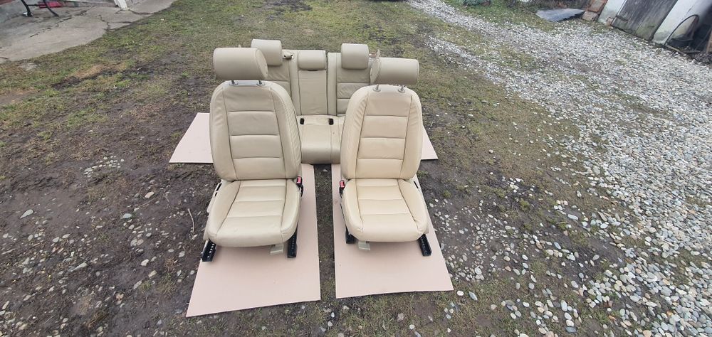 Scaune interior piele crem cu bancheta spate audi a4 b7 audi a4 b6