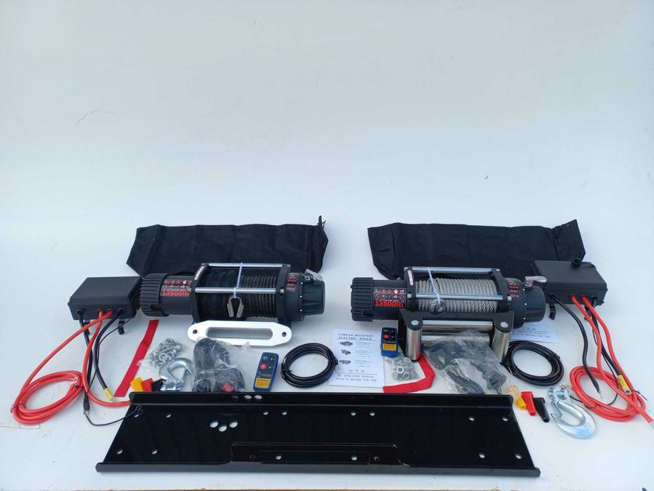 Troliu electric 12V Profesional,Sufa sintetic,cablu otel,Nou CuFactura