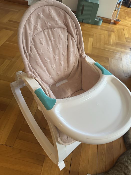 Детски шезлонг, с масичка за хранене 0-3 г
