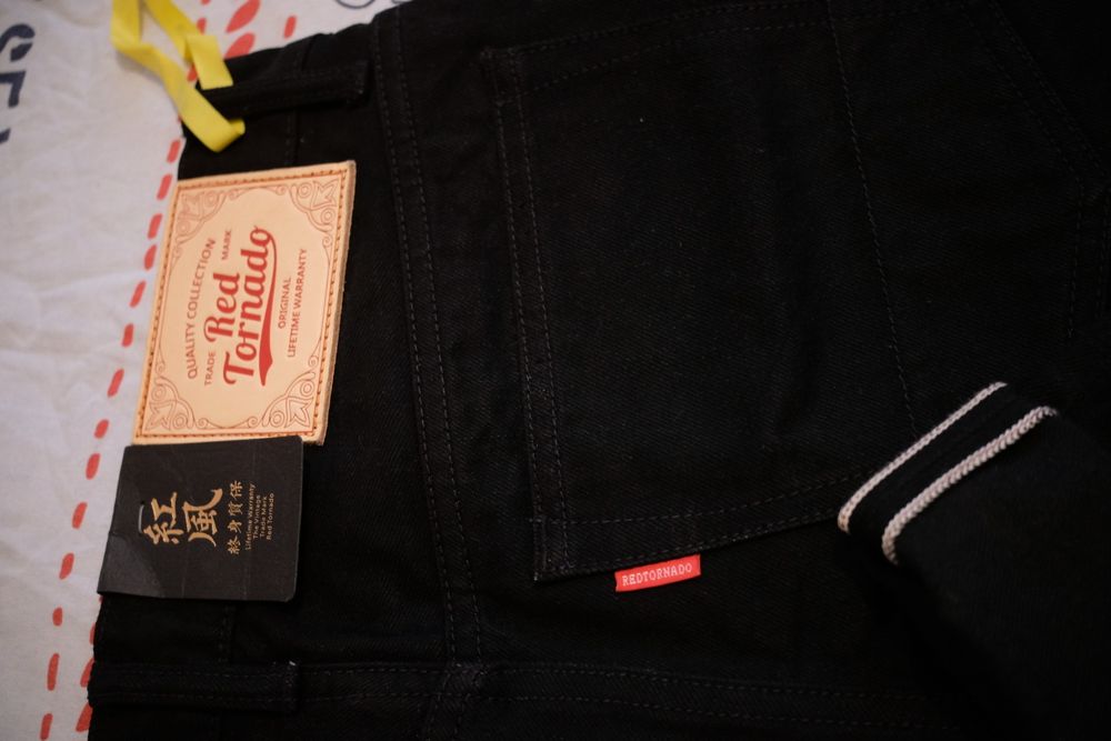 Selvage черни дънки Red Tornado 14.5oz