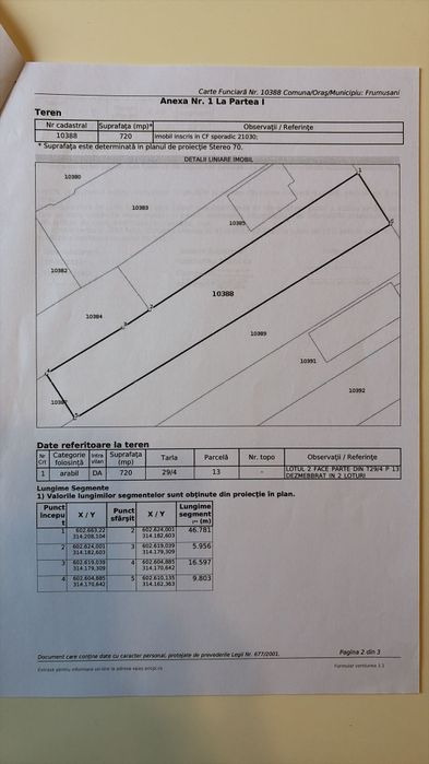 Teren 720 mp intravilan construibil str asfaltata