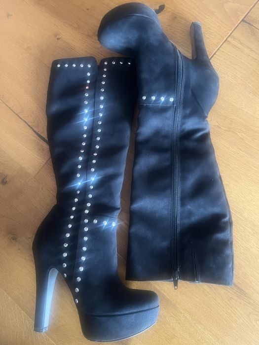 Cizme piele intoarsa made in Italy 36 impecabile