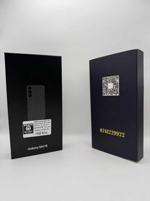 Samsung S24 FE 128GB Graphite NOU Garantie 12 Luni , AMANET NO LIMIT.