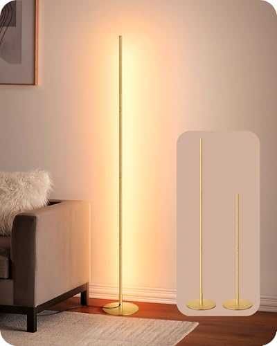 EDISHINE LED подова лампа 146 см – златна.