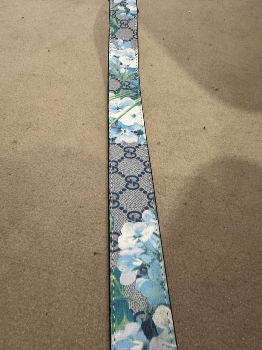 curea gucci floral albastra