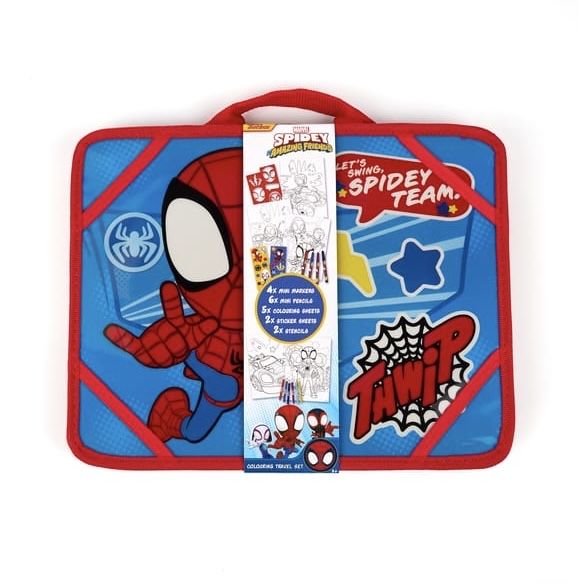 ПРОМО! Детски комплект Чанта Спайдърмен с 19 части за рисуване Спайди, Spiderman drawing set Spidey